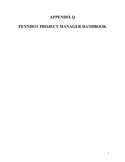 appendix q penndot project manager handbook - PA