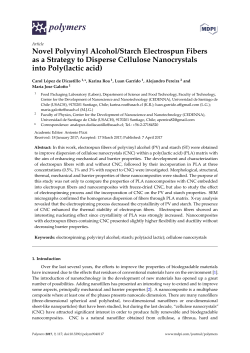 Novel Polyvinyl Alcohol/Starch Electrospun Fibers as a Strategy to