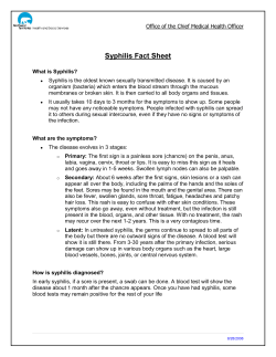 Syphilis Fact Sheet