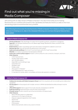 Find out what you`re missing in Media Composer