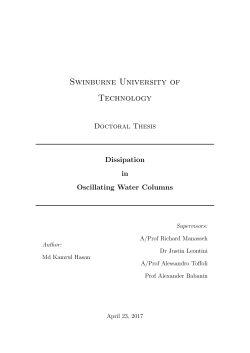 Dissipation in oscillating water columns