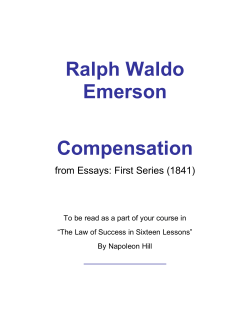 Ralph Waldo Emerson Compensation
