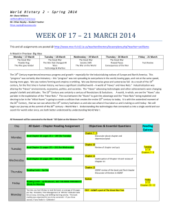 week of 17 – 21 march 2014 - MOC-FV