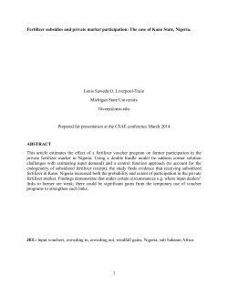 Fertilizer subsidies and private market participation