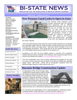 New Panama Canal Locks to Open in June Bayonne Bridge