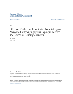 Effects of Method and Context of Note