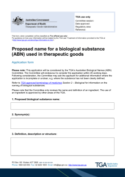 Proposed name for a biological substance (ABN) used in