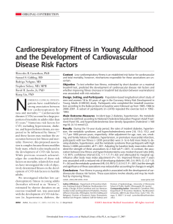 Cardiorespiratory Fitness in Young Adulthood and the Development