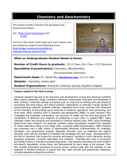 Chemistry and Geochemistry - Mines Career Center