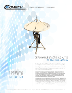 Deployable (Tactical) X/Y LEO Tracking Antenna datasheet