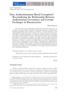 Does Authoritarianism Breed Corruption?