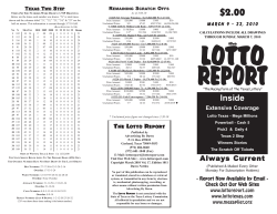 The Lotto Report - Edition 1011