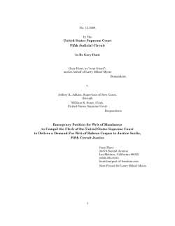 Emergency Petition for Writ of Mandamus to Compel