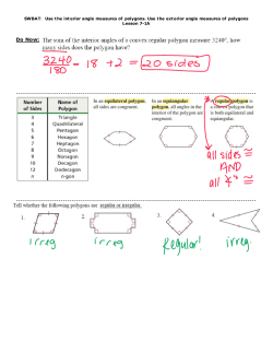 7-1A Angles of Polygons - White Plains Public Schools