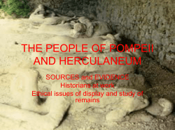 THE PEOPLE OF POMPEII AND HERCULANEUM