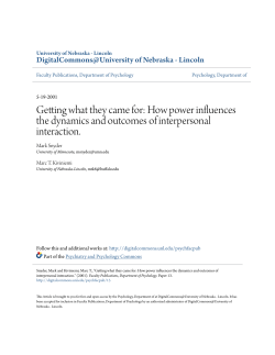 Getting what they came for: How power influences the dynamics and
