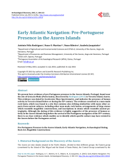Pre-Portuguese Presence in the Azores Islands