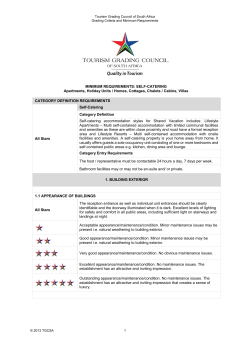 SELF-CATERING Apartments - Tourism Grading Council