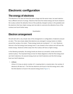 Electronic configuration