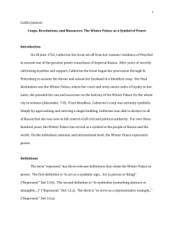 Caitlin Jamison Coups, Revolutions, and Massacres: The Winter