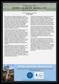 Harbury World War 1 Memorial Trail