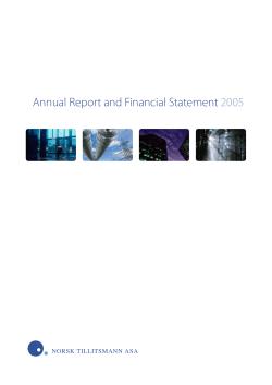 Annual Report and Financial Statement 2005
