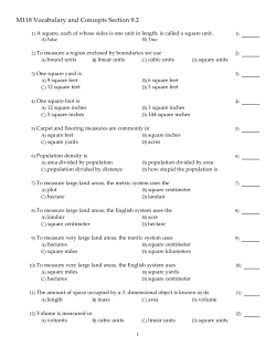 M118 Vocabulary and Concepts Section 9.2