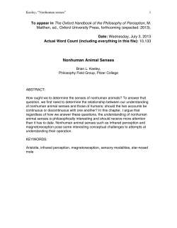 Nonhuman Animal Senses