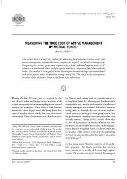 measuring the true cost of active management by mutual funds