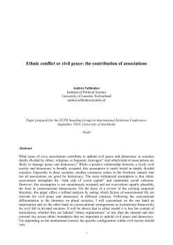 Ethnic conflict or civil peace - European International Studies