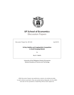 UP School of Economics Discussion Papers