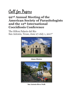 Call for Papers - American Society of Parasitologists