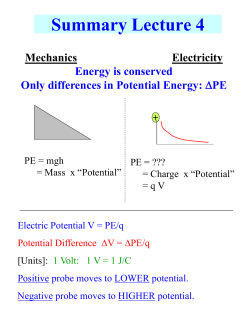 Summary Lecture 4