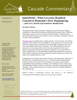 QuickPoint! –What Governor Bradford Learned at Plymouth`s First