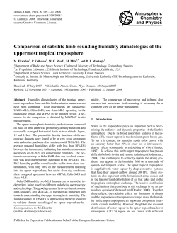 Comparison of satellite limb-sounding humidity climatologies of the