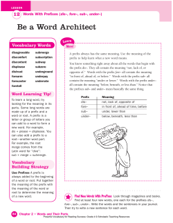 Be a Word Architect