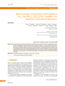 Bioresorbable carbonated hydroxyapatite Ca Na (PO ) (CO ) (OH