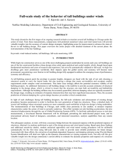 Full-scale study of the behavior of tall buildings under winds