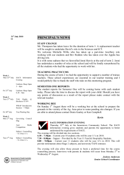 1st February 2006 - Jamestown Community School