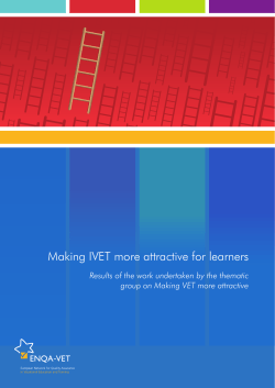 Making IVET more attractive for learners - DEQA-VET