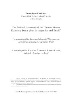 Francisco Urdinez The Political Economy of the Chinese Market