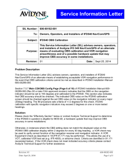 IFD540 OBS Calibration