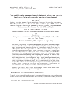 Contextual bias and cross-contamination in the forensic sciences