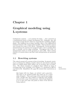 Chapter 1 Graphical modeling using L-systems