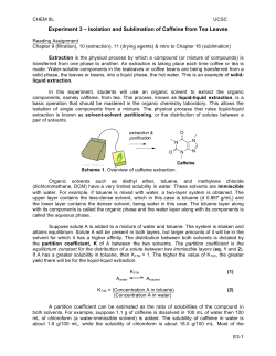 Isolation and Sublimation of Caffeine