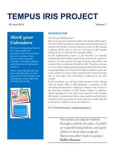 TEMPUS IRIS PROJECT