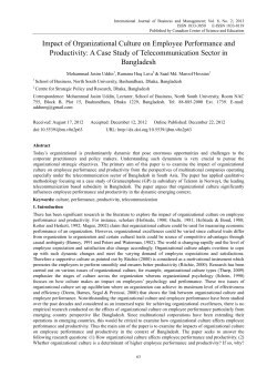 Impact of Organizational Culture on Employee Performance and