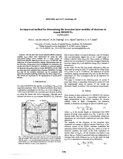An improved method for determining the inversion layer mobility of