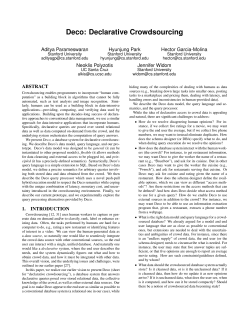 Deco: Declarative Crowdsourcing