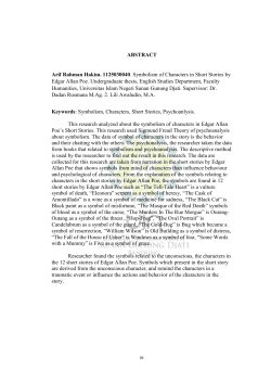 ABSTRACT Arif Rahman Hakim. 1125030040. Symbolism of